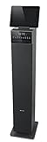 Muse M-1350 BTC Bluetooth Lautsprecher Tower mit integriertem Subwoofer (CD/MP3-Player, FM PLL Radio, Weckfunktion, NFC, Fernbedienung, 120 Watt, Holzgehäuse, USB, AUX-In, Audio-In) schwarz