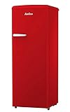 Amica Retro Kühlschrank Rot A++ 241L VKSR 354 150 R Vollraumkühlschrank LED Innenbeleuchtung
