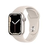 Apple Watch Series 7 (GPS, 41mm) - Aluminiumgehäuse Sternenlicht, Sportarmband Sternenlicht - Regular