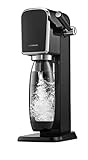 SodaStream Wassersprudler Art mit CO2-Zylinder und 1x 1L spülmaschinenfeste Kunststoff-Flasche, Höhe 44cm, Schwarz, 44 cm