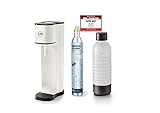 Sodapop JOY FASHION - Trinkwassersprudler inklusive PET-Flasche und CO2-Zylinder für 60L Sprudelwasser, matt white