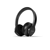 Philips TAA4216BK Kabellose On-Ear-Bluetooth-Sport-Kopfhörer | Leicht und Robust | Waschbare Ohrmuschelpolster | IP55-Schutz vor Staub und Wasser | Bis zu 35 Stunden Spielzeit | Schwarz