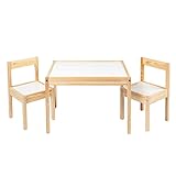 Ikea LATT-Kindertisch mit 2 Stühlen, weiß, Kiefer, beige, Table with 2 Chairs