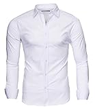 Kayhan Herren Hemd, TwoFace als Uni Weiß XL