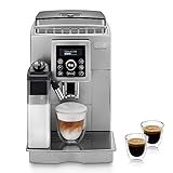 De'Longhi ECAM 23.466.S Kaffeevollautomat mit LatteCrema Milchsystem, Cappuccino und Espresso auf Knopfdruck, Digitaldisplay mit Klartext, 2-Tassen-Funktion, Großer 1,8 Liter Wassertank, silber