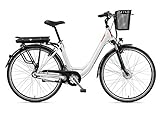 Telefunken E-Bike Elektrofahrrad Alu, mit 7-Gang Shimano Nabenschaltung, Pedelec Citybike leicht mit Fahrradkorb, 250W und 13Ah, 36V Lithium-Ionen-Akku, Reifengröße: 28 Zoll, RC657 Multitalent