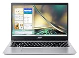 Acer Aspire 3 (A315-43-R721) Laptop | 15,6 FHD Display | AMD Ryzen 5 5500U | 16 GB RAM | 512 GB SSD | AMD Radeon Graphics | Windows 11 | QWERTZ Tastatur | silber