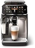 Philips 5400 Series Vollautomatische Kaffeemaschine - LatteGo-Aufschäumer, 12 Sorten, Intuitives Display, 4 Benutzerprofile, Chrom (EP5447/90)