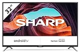 SHARP 32BI6EA Android TV 81 cm (32 Zoll) HD Ready LED Fernseher (Smart TV, Harman Kardon, Google Assistant), schwarz [Energieklasse F]