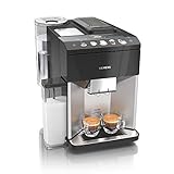 Siemens Kaffeevollautomat EQ.500 integral TQ507D03, viele Kaffeespezialitäten, Milchaufschäumer, integr. Milchbehälter, Keramikmahlwerk, Heißwasserfunktion, automat. Dampfreinigung, 1500 W, edelstahl