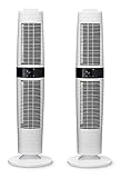 Clean Air Optima CA-406W (2 Stück) - Design Turmventilator - Luftbewegung: bis 520m³/h - Oszillation: 90º und 360º - Staubfilter für saubere und frische Luft - Geräuschpegel: