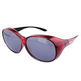 ActiveSol Überziehbrille Damen MEGA | Sonnenbrille groß | polarisiert | UV400 | Sonnenbrille über Brille für Brillenträger | Autofahren & Fahrrad | Vintage