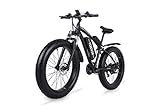 VOZCVOX E-Bikes 26 ”*4.0 Electric Bike Shimano 21 Gänge Elektrofahrräder mit 48V 17Ah Lithium-Ionen-Akku e Bike