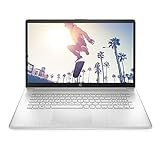 HP Laptop 17 Zoll HD+ Display, AMD Ryzen 5-5500U, 8GB RAM, 512GB SSD, AMD Grafik, Windows 11, QWERTZ Tastatur, Silber