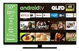 JVC LT-50VAQ6155 50 Zoll QLED Fernseher/Android TV (4K UHD, HDR Dolby Vision, Smart-TV, Triple-Tuner, Bluetooth, WLAN, Google Play Store & Assistant)