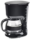 Bestron Kaffeemaschine mit Warmhalteplatte, Für gemahlenen Filterkaffee, 10 Tassen, 750 Watt, Schwarz