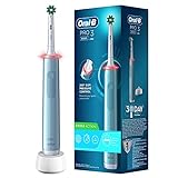 Oral-B PRO 3 3000 CrossAction Elektrische Zahnbürste/Electric Toothbrush, mit 3 Putzmodi und visueller 360° Andruckkontrolle für Zahnpflege, Designed by Braun, blau