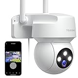 2K Überwachungskamera Aussen, TOAIOHO Kamera überwachung aussen, Nachtsicht in Farbe, IP66 Wasserdicht, Zwei-Wege-Konversation, Motion Detection, Multi-User-Sharing, Alarmmeldung, Android/iOS