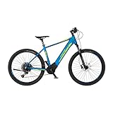 FISCHER E-Mountainbike MONTIS 6.0i, E-Bike MTB, Blau matt, 29 Zoll, RH 46 cm, Mittelmotor 90 Nm, 36 V Akku im Rahmen