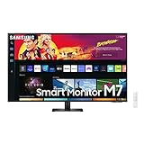 Samsung M7 Smart Monitor S43BM700UU, 43 Zoll, VA-Panel, Bildschirm mit Lautsprechern, 4K UHD-Auflösung, Bildwiederholrate 60 Hz, 3-seitig fast rahmenloses Design, Schwarz