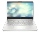 HP Laptop 14 Zoll HD Display, AMD 3020e, 4GB DDR4 RAM, 64GB eMMC, AMD Grafik, Windows 11 S, QWERTZ Tastatur, Silber, inkl. Microsoft Office 356 Single