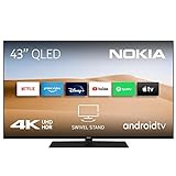 Nokia Smart TV - 43 Zoll (108 cm) Fernseher Android TV (QLED, 4K UHD, DVB-C/S2/T2, Netflix, Prime Video, Disney+) Amazon Exklusive