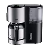 Braun Kaffeemaschine KF 5105 BK – IDCollection Filterkaffeemaschine, mit AromaSelect & 10 Tassen Thermoskanne, perfekter Genuss, 1000 Watt, Schwarz/Edelstahl