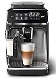 Philips 3200 Serie EP3246/70 Kaffeevollautomat, 5 Kaffeespezialitäten (LatteGo Milchsystem) Schwarz/Silber-lackiert
