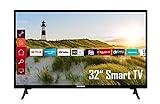 Telefunken XF32K550 32 Zoll Fernseher / Smart TV (Full HD, HDR, Triple-Tuner) - 6 Monate HD+ inklusive [2022] [Energieklasse F]