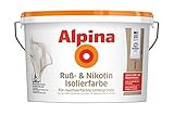 Alpina 5 L. &10 L. weiße Wandfarben für Innen, verschiedene Eigenschaften (5 Liter, Ruß- & Nikotin Isolierfarbe - für rauchverfärbte Untergründe)
