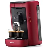 Philips Domestic Appliances Senseo Maestro Kaffeepadmaschine mit Kaffeestärkewahl und Memo-Funktion, 1,2 Liter Wasserbehälter, Grünes Produkt, Farbe: Rot (CSA260/90)