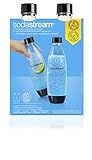 SodaStream DuoPack Fuse 2x 1L KST-Flasche - spülmaschinengeeignet (BPA frei) - Ersatzflaschen für SodaStream Wassersprudler mit PET-Flaschen