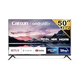 Caixun Fernseher 50 Zoll, 4K UHD Smart TV, Android TV mit HDR 10, Google Assistant, Bluetooth,WiFi, Triple Tuner, Chromecast Built-in, Frameless, EC50S1UA