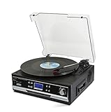 Technaxx 4717 Bluetooth Platten/Kassettendigitalisierer TX-22+ von LPs und Audiokassetten schwarz