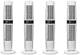 Clean Air Optima CA-406W (4 Stück) - Design Turmventilator - Luftbewegung: bis 520m³/h - Oszillation: 90º und 360º - Staubfilter für saubere und frische Luft - Geräuschpegel: