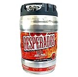 2 x Desperados red Bier mit Tequila, Guarana, Cachaca, Partyfass 5 Liter Fass inkl. Zapfhahn 5,9% vol.