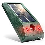 Gardigo Solar Tierabwehr Basic I Vertreibt Hunde, Katzen, Mäuse, Ratten und Wildtiere I Tiervertreiber mit weißem und rotem LED Blitzlicht