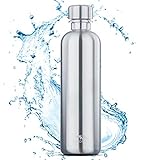 MATE OF STEEL® Premium 0.75L Edelstahl Flasche Kompatibel mit Sodastream Crystal & Easy – Spülmaschinenfest | 750ml Trinkflasche aus Metall | Ersatzflaschen