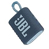JBL GO 3 kleine Bluetooth Box in Blau – Wasserfester, tragbarer Lautsprecher für unterwegs – Bis zu 5h Wiedergabezeit mit nur einer Akkuladung