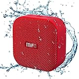 MIFA A1 Mini Lautsprecher Bluetooth, True Wireless Stereo, 15 Stunden Spielzeit, IP56 Wasserfester und Staubdichter Wireless Speaker mit 3,5mm Audio-Eingang (Rot)