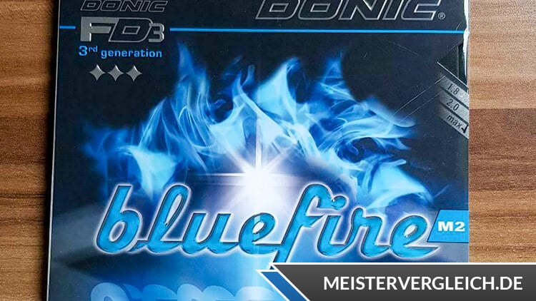 Gomma Donic Bluefire M2 Per Tennistavolo - Spessore 2.0 Mm, Colore Rosso, Massima Rotazione E Controllo