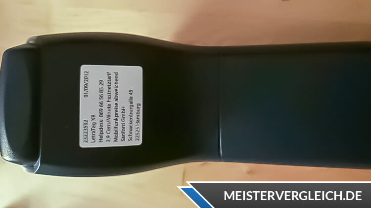 Dymo Beschriftungsgerät Rückseite
