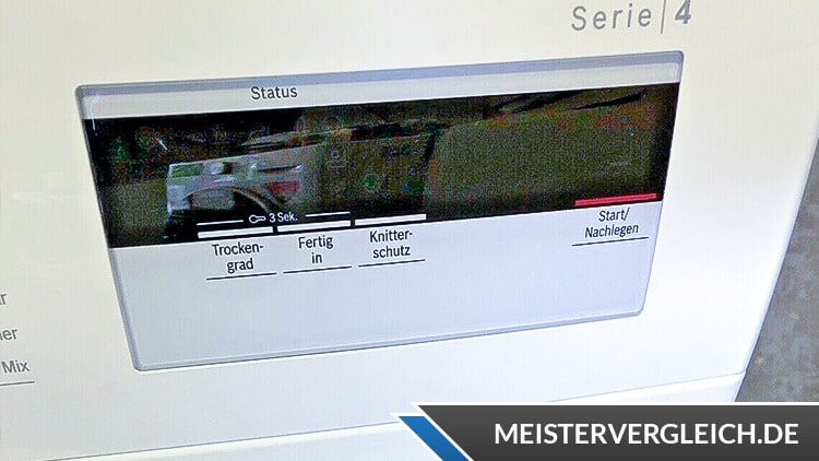 BOSCH WTH83002 Serie 4 Wärmepumpentrockner Display