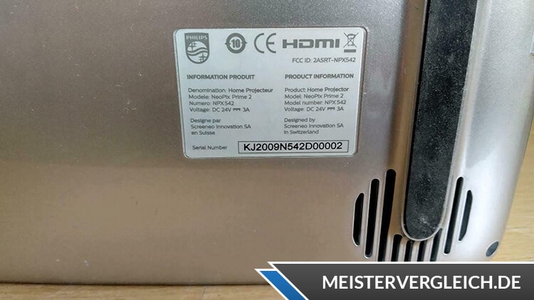 PHILIPS Beamer NeoPix Prime 2 Datenblatt