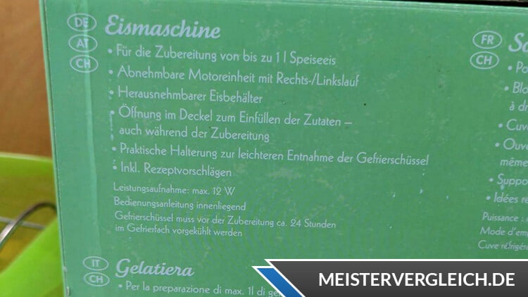 SILVERCREST Eismaschine Funktionen