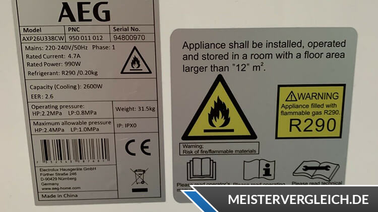 AEG Klimaanlage ChillFlex Pro Datenblatt