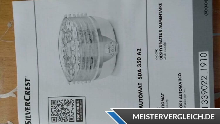SILVERCREST Dörrautomat Bedienungsanleitung