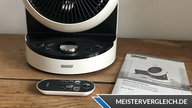 UNOLD Tischventilator 3D Lieferumfang