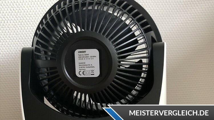 UNOLD Tischventilator 3D Rückseite