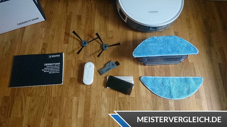 ECOVACS DEEBOT 605 Saug-Wisch-Roboter Lieferumfang
